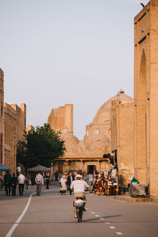 Bicycling in Bukhara