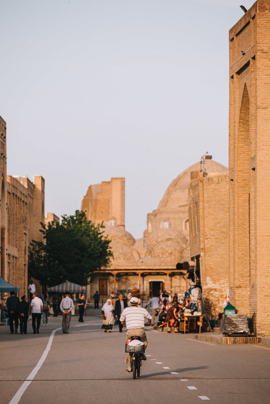 Bicycling in Bukhara